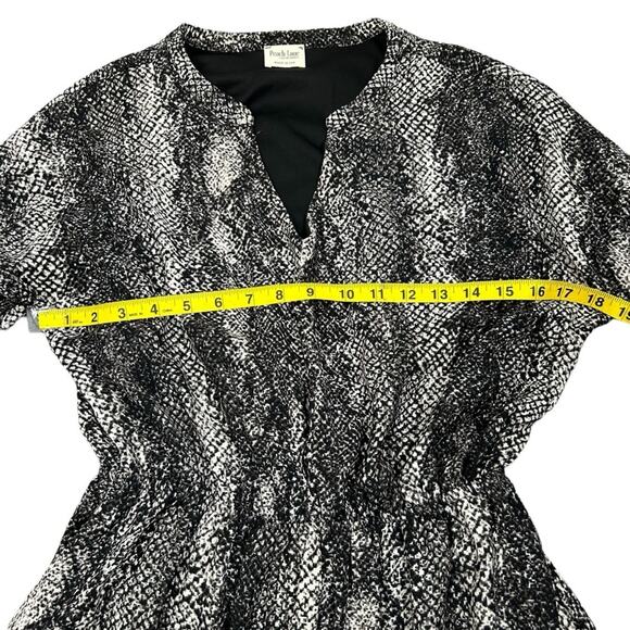 Peach Love Cali Snakeskin Dress Womens Size M Black Gray Stretchy Waist Edgy Fun - Picture 11 of 12